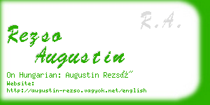 rezso augustin business card